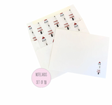 Nautical Boxed Flat Note Cards with Liner